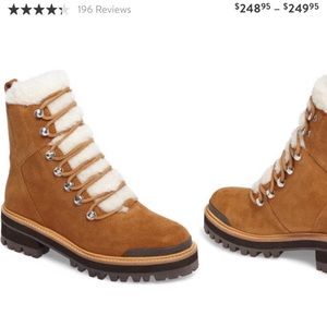 Marc fisher izzie shearling lace up boot